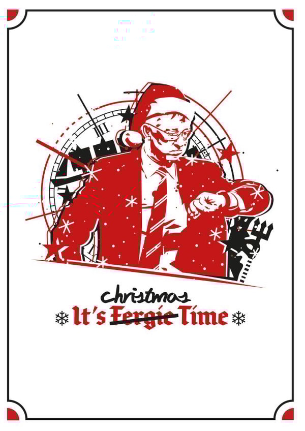 Alex Ferguson Manchester United Christmas Card - It's Fergie Time created by Joe Baines Graphic Design and Illustration
