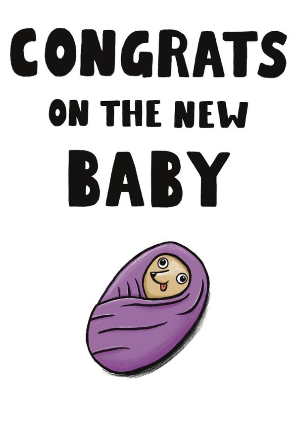 Cute New Baby Card - New Puppy - Dog Parents created by Jimmy Doodle