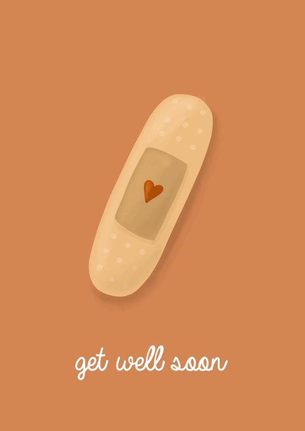 Cute Get Well Soon Card - Plaster and Heart created by Creative Elle