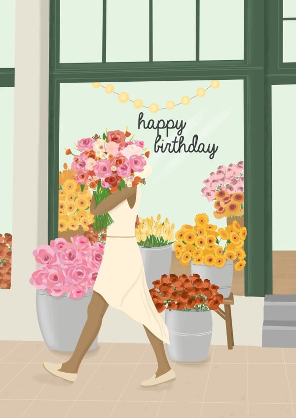 Pretty floral birthday card - For Her created by Creative Elle
