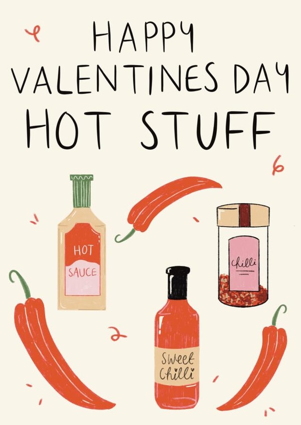 Happy Valentines Day Hot Stuff - Cheeky Chillies Card created by Lauren Barclay