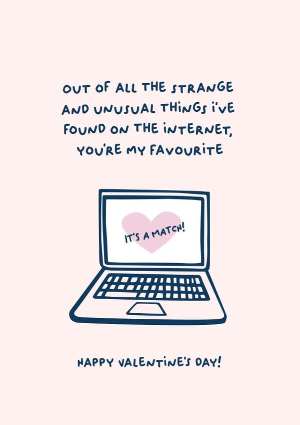 Funny Valentine card - for the person you swiped right created by PaperJam Print Co.