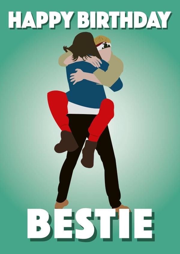 Fun Birthday Card - For Your Bestie - Sam Thompson & Pete Wicks created by R&M Designs