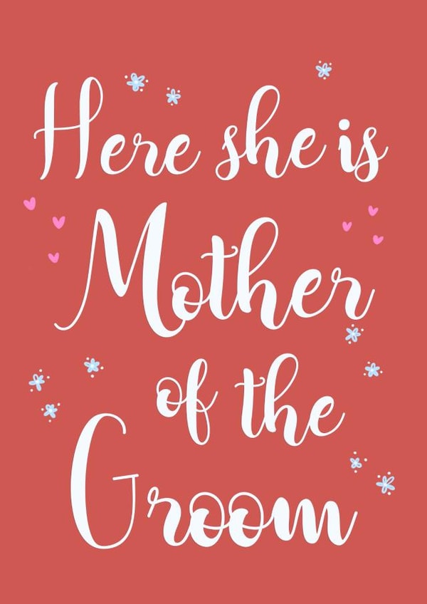 Cute Congratulations Card - for Mother of the Groom created by at SUMAIA'S