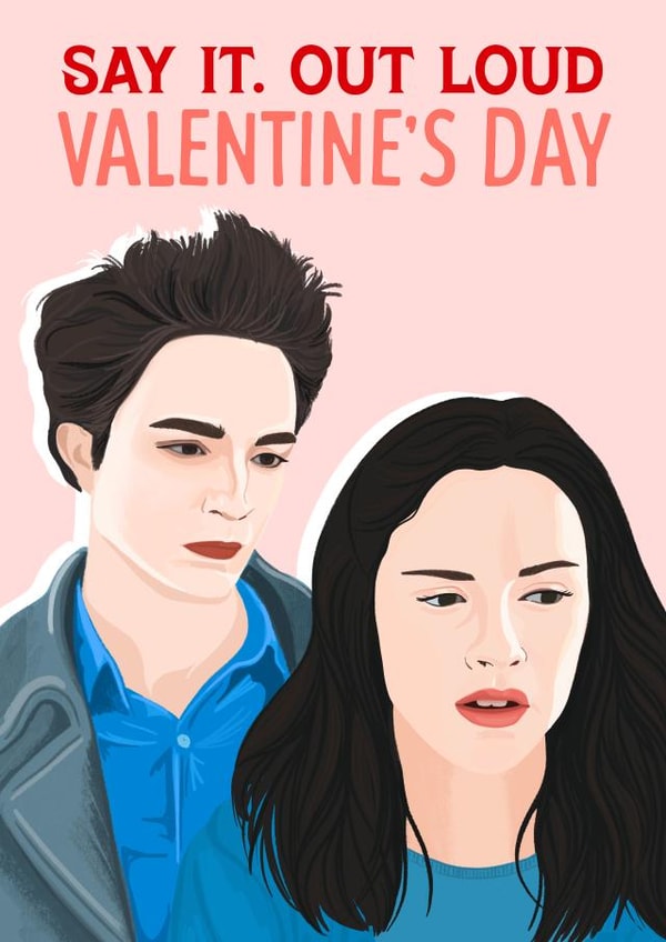 Funny Twilight Valentine's Card - Say it - Vampire created by URGHH Card Co.