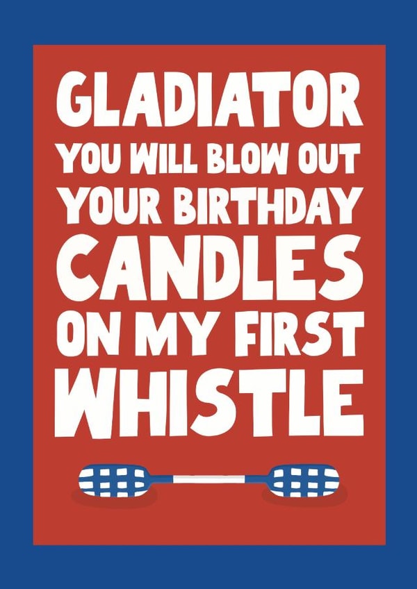 Funny birthday card - for mum, dad, brother, for him - gladiator - BBC created by Pickled Prints