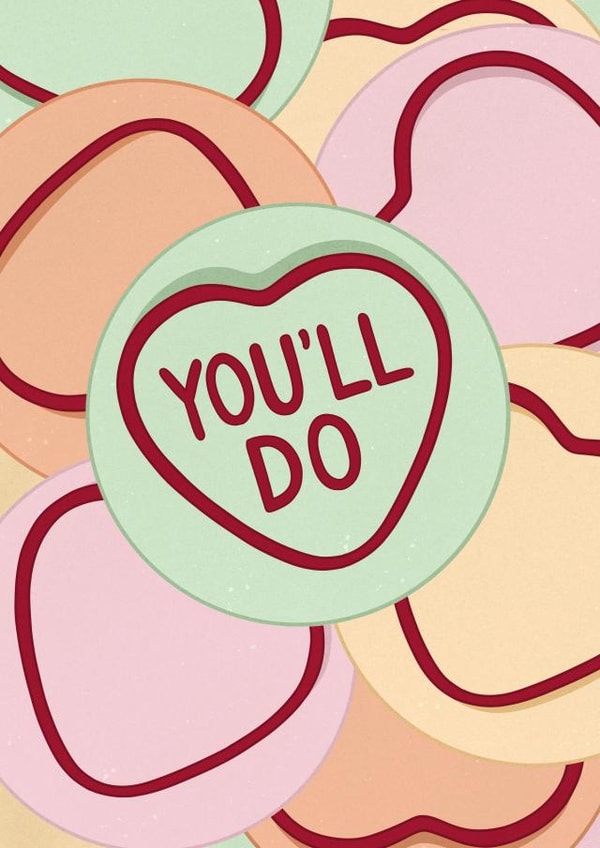 Cheeky Valentines Card - You’ll Do Love Hearts created by Hey Bungalow Designs