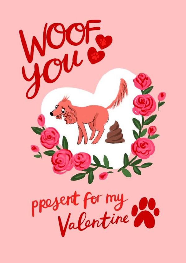 Funny Poo Valentine's Day Card from the Dog created by Rumbambar