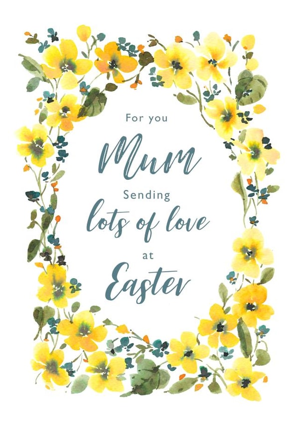 Floral frame - Mum - Happy Easter created by Rebecca Prinn