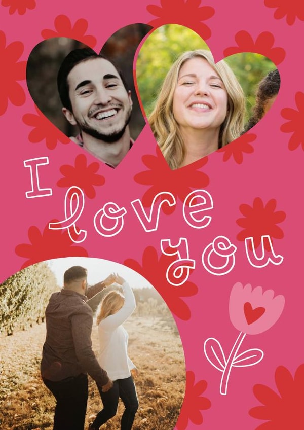 Cute Valentines Phot Card - I Love You created by Josie Gledhill