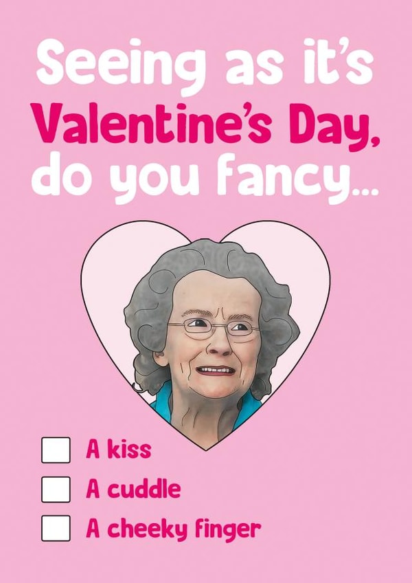 Funny Gavin & Stacey Valentine's Card - Doris - Cheeky Finger created by Bonne Nouvelle