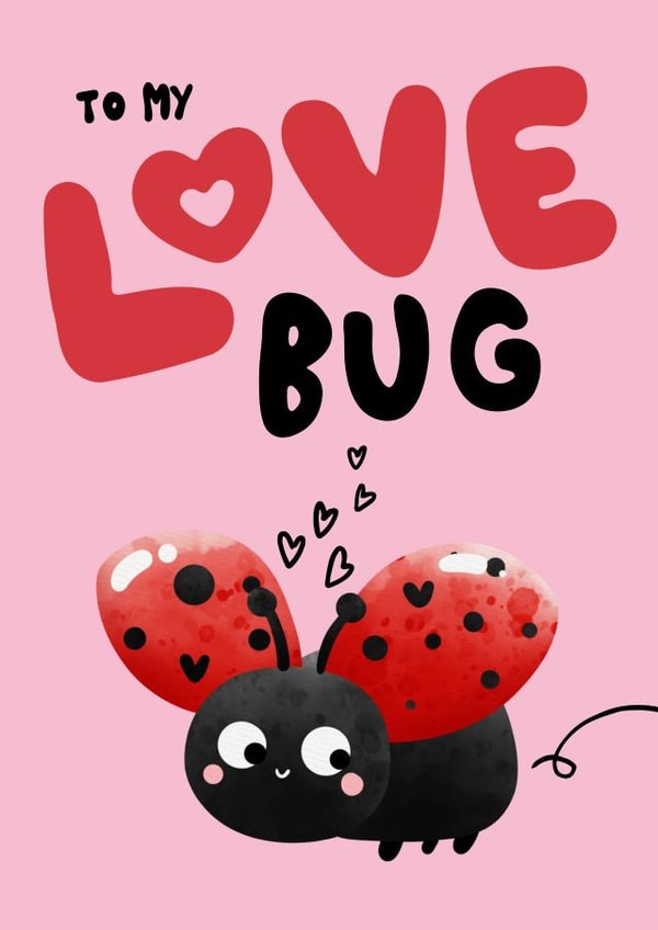Cute Valentine’s Card - Love Bug created by The Marmalade Cat