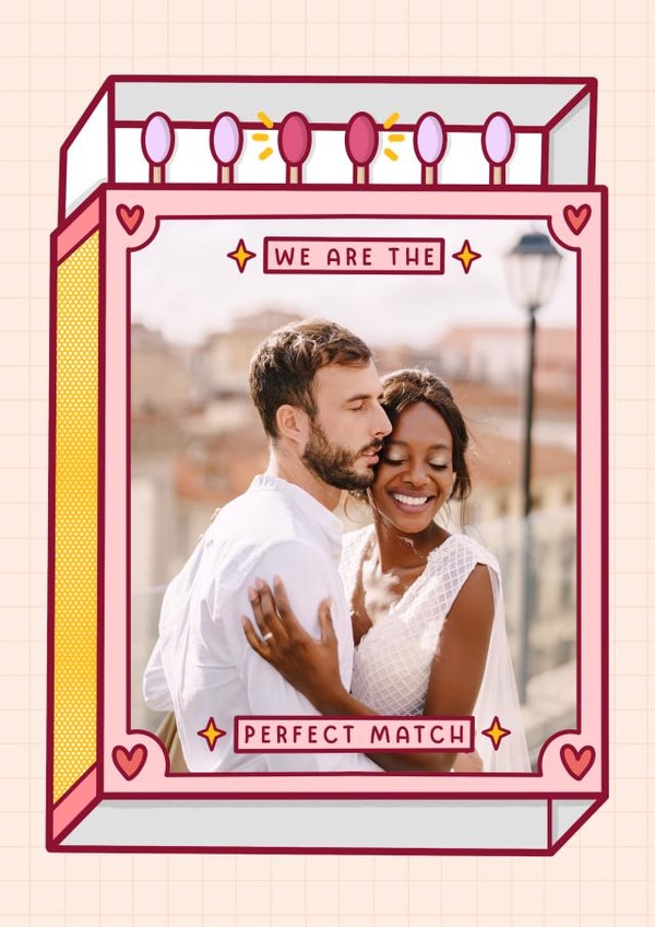 Cute Valentines Card - Perfect Match created by Joanne Hawker
