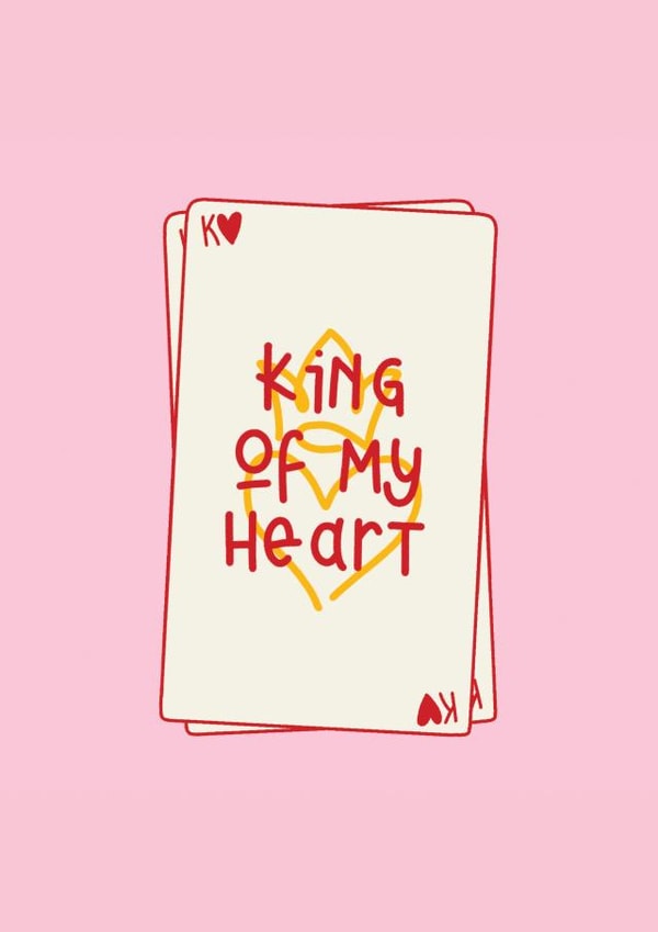 King of my heart - playing cards - valentines day created by Jamie Lindsay