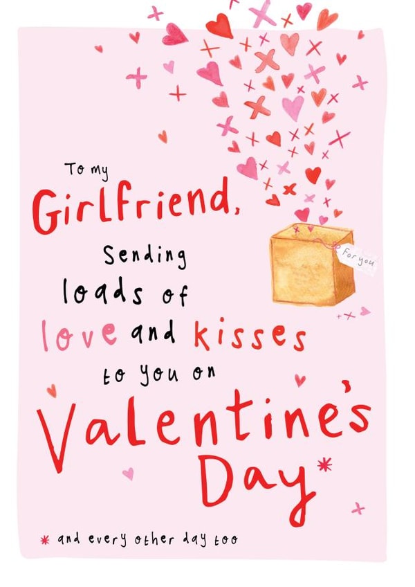 Cute Girlfriend Valentine's Card - Sending Loads Of Love created by Bow & Bell