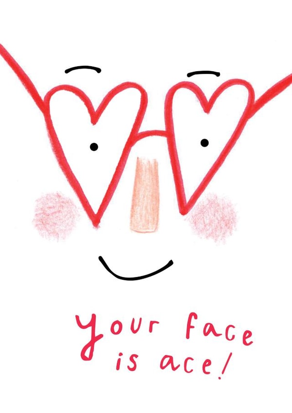 Funny Valentine's Card - Your Face Is Ace created by Bow & Bell
