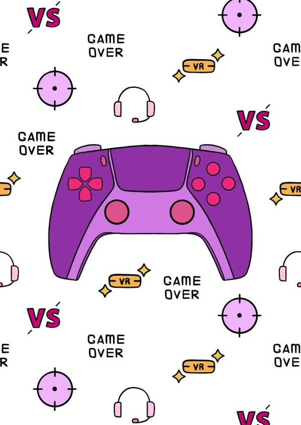 Girl gamer created by Lady Luck Draws