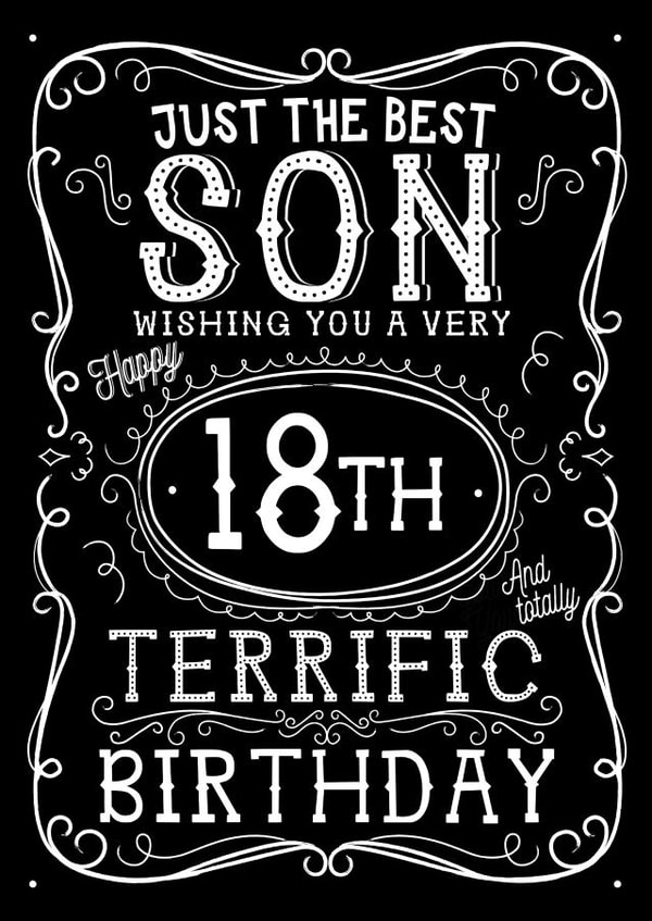 Jack Daniels Whiskey Birthday Card - Son - 18th created by  la la la     Designs