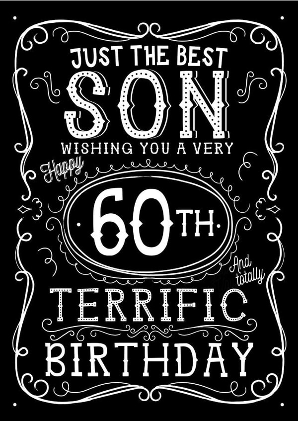 Jack Daniels Whiskey Birthday Card - Son - 60th created by  la la la     Designs