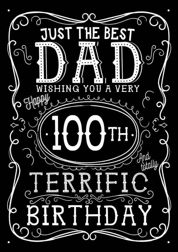 Jack Daniels Whiskey Birthday Card - Dad -100th created by  la la la     Designs