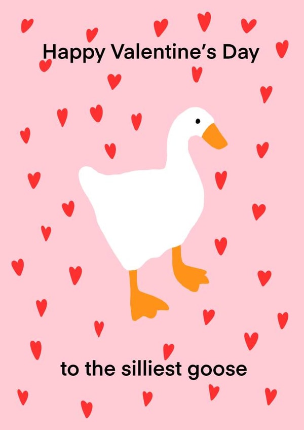 Funny Valentines Card - Silly Goose created by Chloe Page