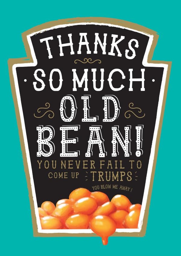 Funny Thank You Card - Heinz Baked Bean Design created by  la la la     Designs