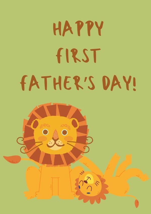 First Father's Day Lion Cub Father Son created by Designs by Nell