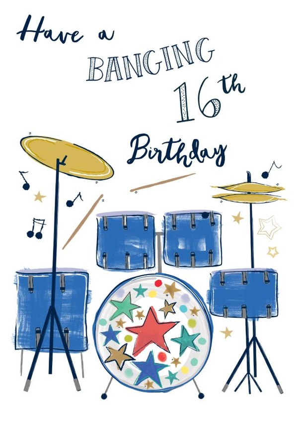 16th Birthday Card - Banging Birthday created by Katie Phythian Design