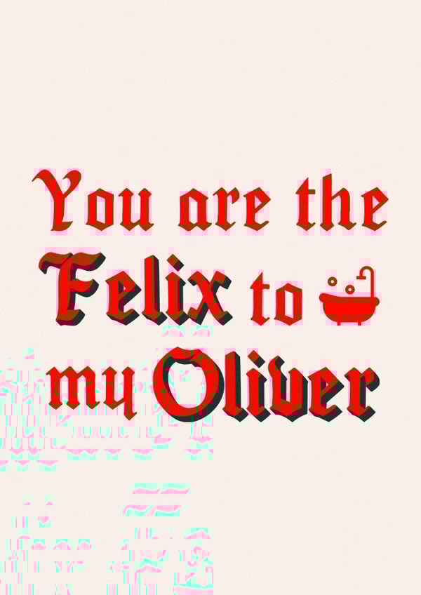 Alarming Card for Other Half -  Saltburn - Felix and Oliver created by Hey Huns It's Nicole