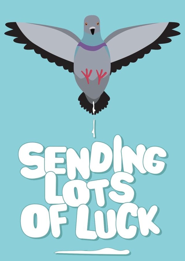 Funny Good Luck card - Sending lots of luck created by Quinton cards