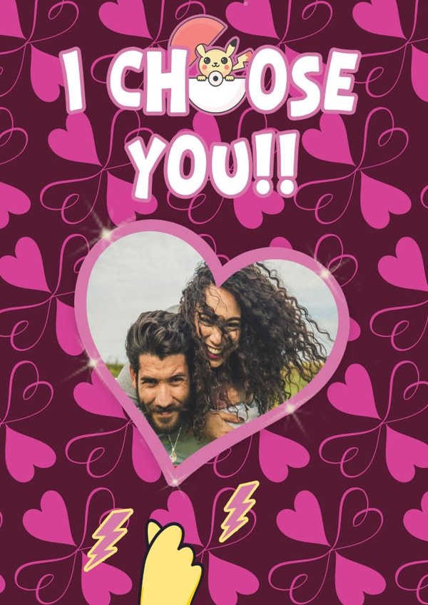 Cute Valentines Photo Card - Pokemon - I Choose You created by ShortRound888
