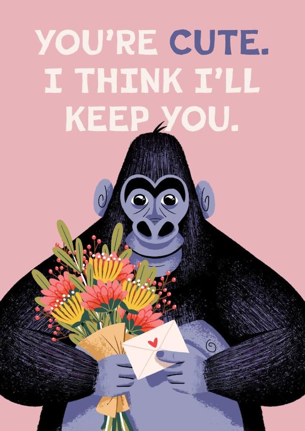 Cute Anniversary or Valentine's Day Card - You're Cute created by Folio | Ian Owen