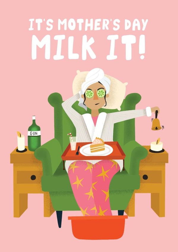 Funny Mother's Day Card - Milk It created by AbiGoLucky