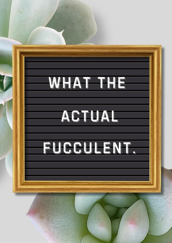 WTF- Funny card for plant loving friend or relative created by Gingersnap Designs