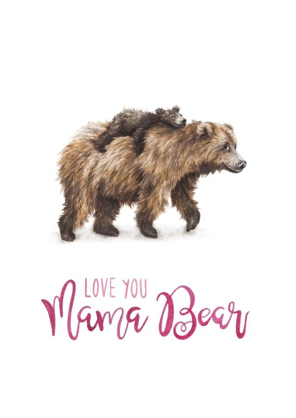 Cute Mothers Day Card - Mama Bear created by Citrus Bunn