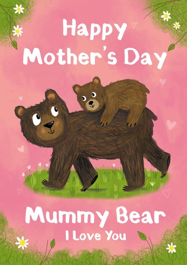 Cute Mother's Day Card - Mummy Bear created by Holly Bushnell Illustration