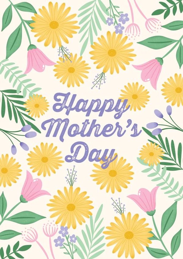 Pretty Floral Mother's Day card - for mum created by Kamiya Chirodian