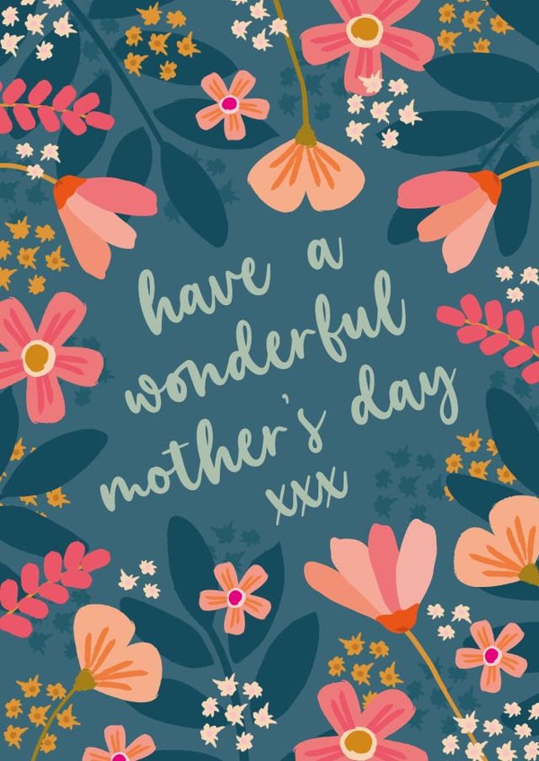 Pretty Mother's Day Card - floral created by The Pattern Press