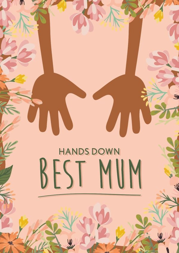 Funny Mothers Day Card - for the best mum created by Quinton cards