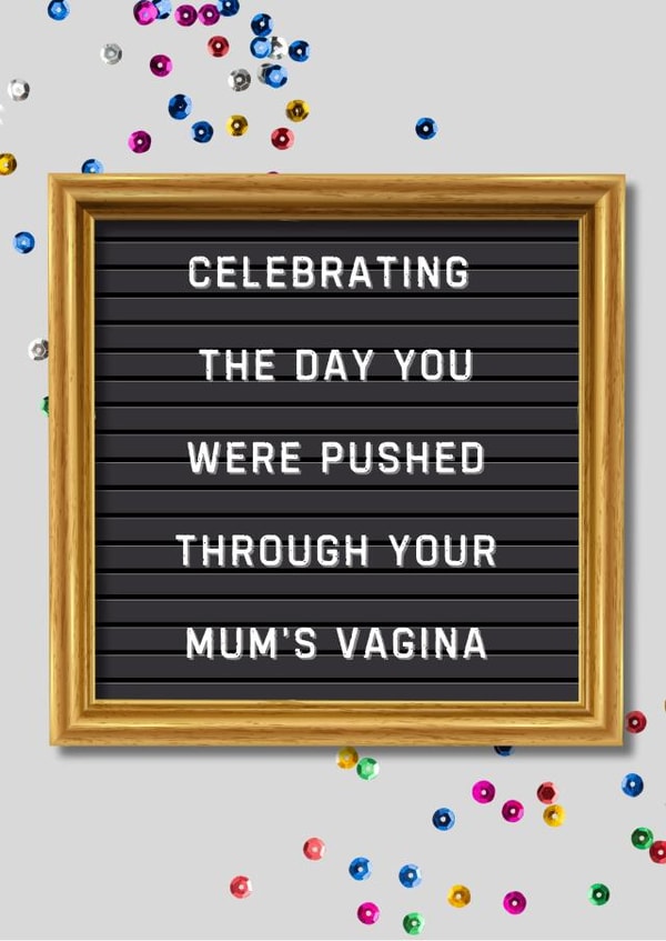 Cheeky Birthday card for friend, co-worker or relative created by Gingersnap Designs