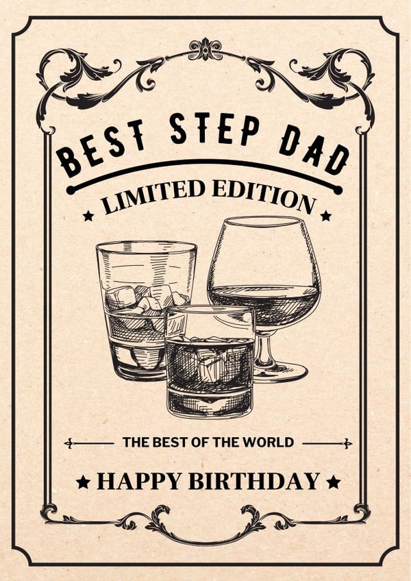 Classic Birthday Card for your Step Dad. created by Lauren Rees