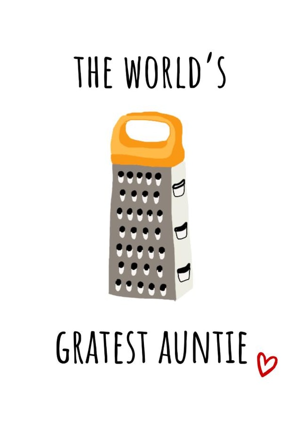 Cute Birthday Card - Gratest Auntie created by Amy (Hedgecards)