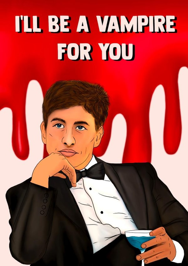 Naughty Saltburn Card - Oliver - Barry Keoghan created by Poppy & Mabel