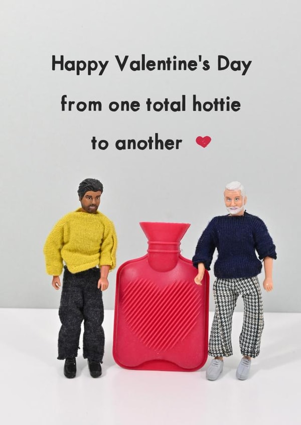 Punny Valentines Card - From a total hottie created by Bold & Bright Cards