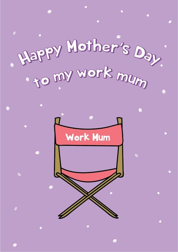 Funny Happy Mother's Day Card - Work Mum created by @Laura Lonsdale Designs