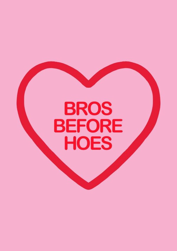 Funny malentines day card for your bro! created by Swallow Designs