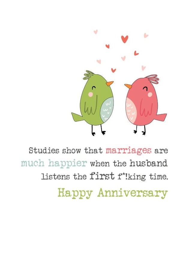 Funny Anniversary Card For Significant Other - Listening created by Dandelion Stationery