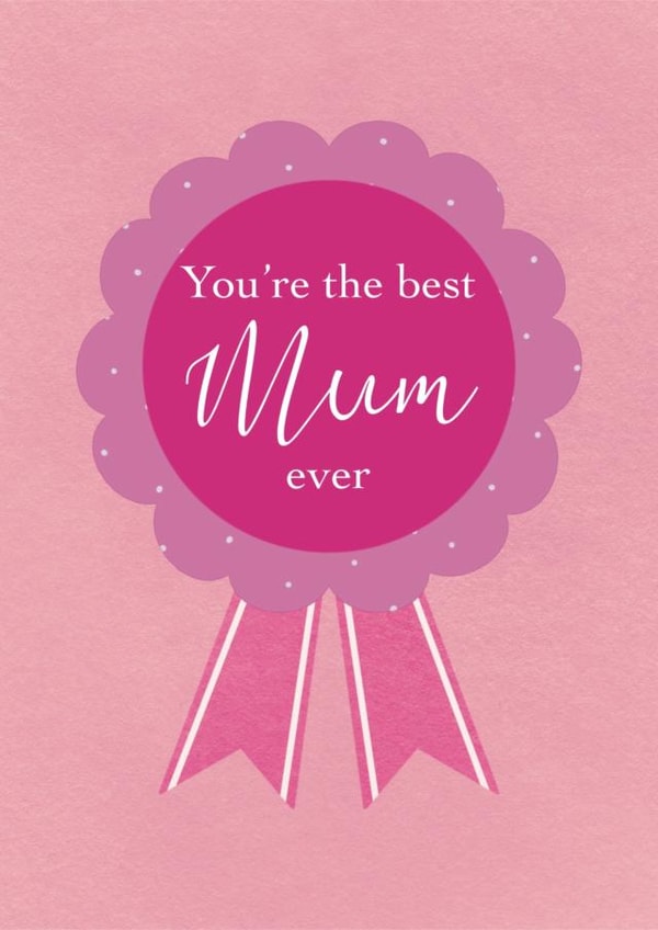 Best Mum Ever - Mothers Day Card - Mother Birthday Card - Trophy - Mummy - Mum created by Rainee Collections