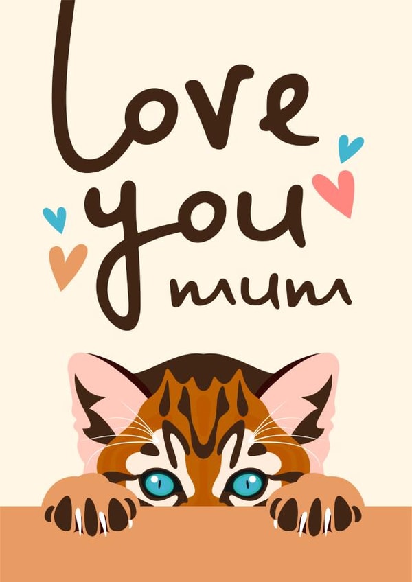 Cute Mother's Day Card - Tabby Cat | thortful