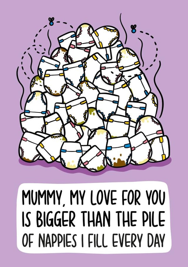 Funny Mothers Day Card - from the Baby created by TeePee Creations